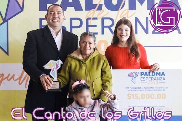 Entregan Roberto Cabrera y Georgina Sánchez presea Paloma de la Esperanza