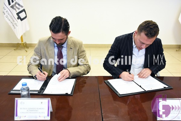 Convenio del @IEEQcomunica y @SejuveQro para fortalecer la cultura democrática