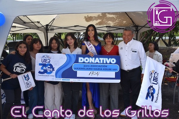 Entrega comunidad universitaria Uteq donativo a casa hogar