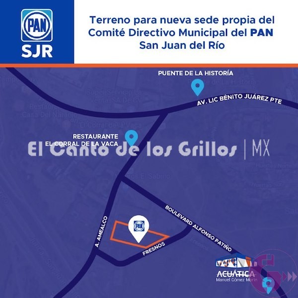 Por el bulevar Alfonso Patiño Martínez Aceves, construirá el PAN sanjuanense su sede