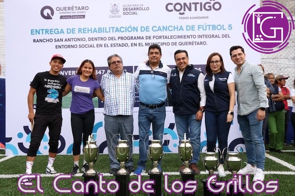 Rehabilita Luis Nava cancha de futbol 5 en Rancho San Antonio