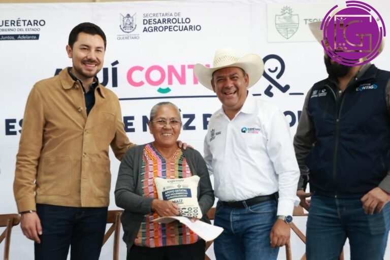 Entrega Sedea maíz a productores afectados por sequía en Tequisquiapan