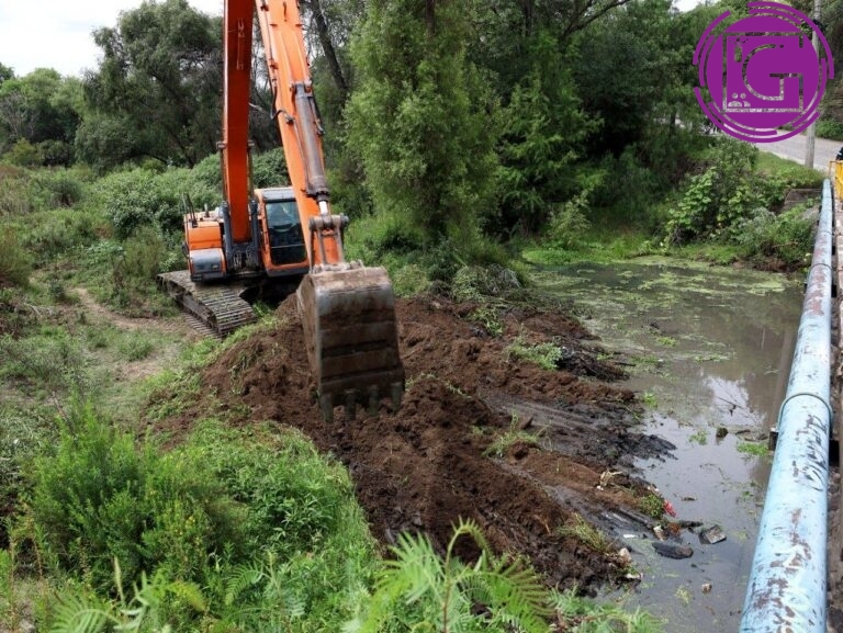 Refuerzan labores de limpieza en el río San Juan para prevenir afectaciones por lluvias