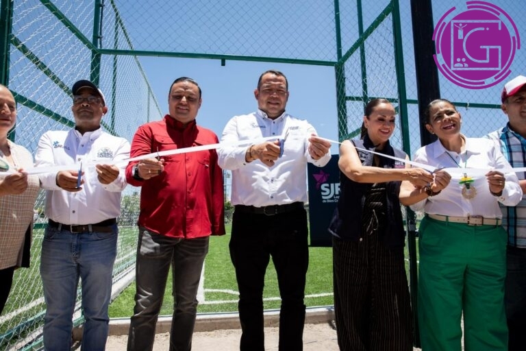 Inauguran dos nuevas canchas de futbol 5 en SJR