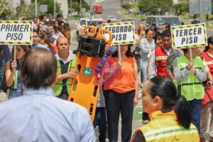 Evacúa Congreso de Querétaro a 134 personas en 3 minutos 15 segundos