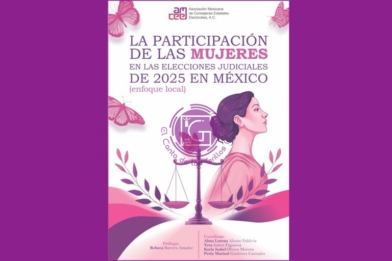 Publicarán obra sobre participación de mujeres en elecciones judiciales de 2025