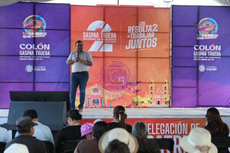 Presenta Gaspar Trueba resultados de su 2º Informe en la parte alta de Colón