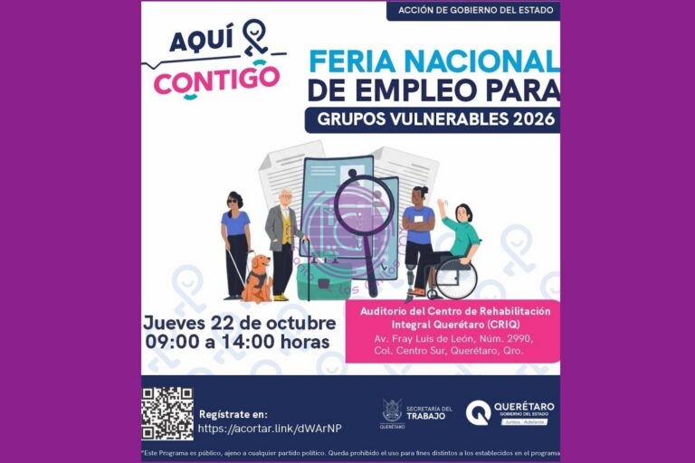 Ofertarán más de 300 vacantes en Feria Nacional de Empleo en Querétaro