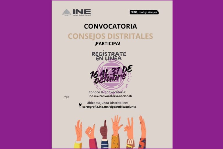 Abre INE Querétaro 34 vacantes para consejerías distritales